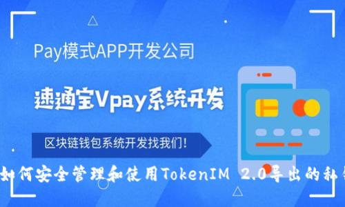  如何安全管理和使用TokenIM 2.0导出的私钥